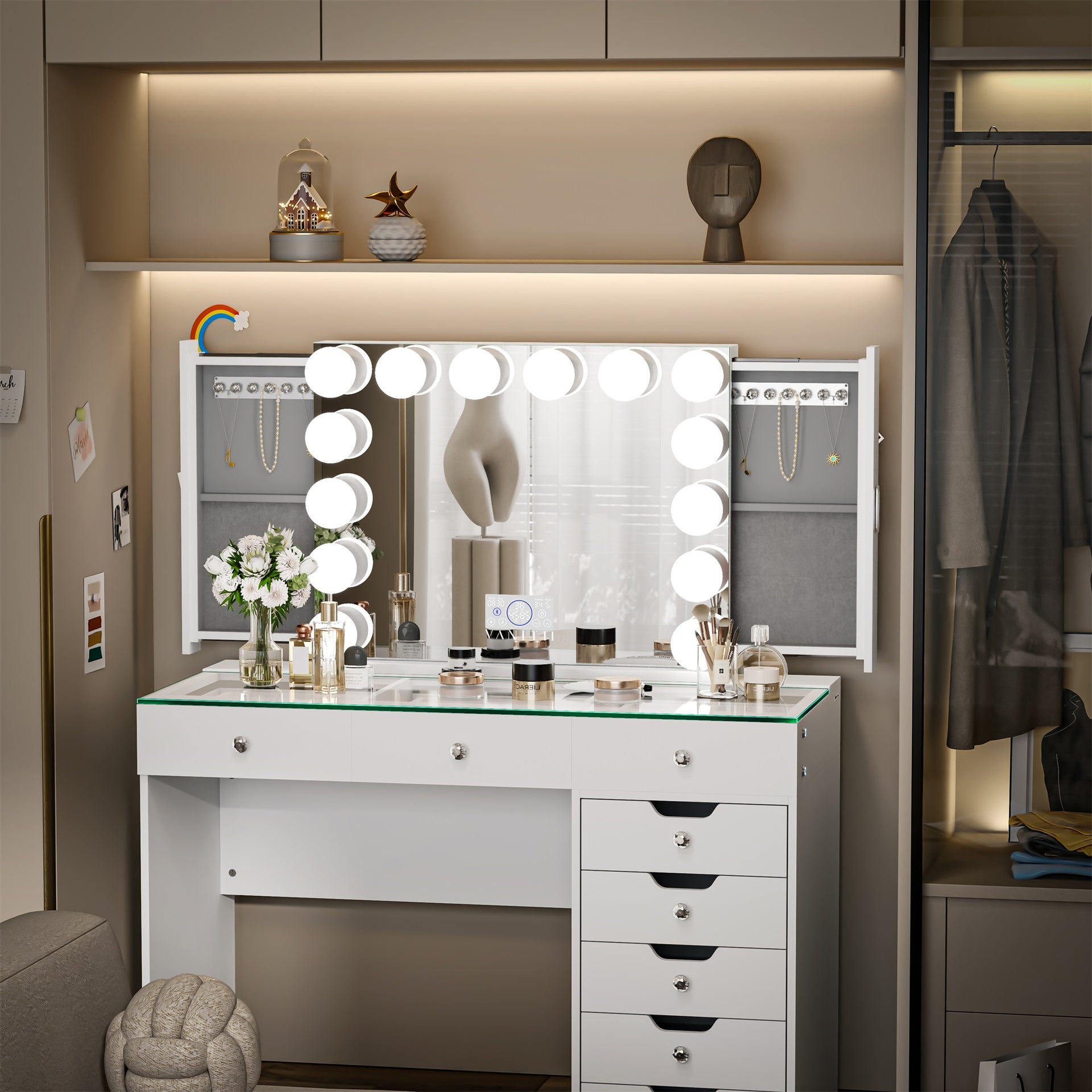 Marilyn Hollywood Vanity Mirror Pro with Jewelry Organizer