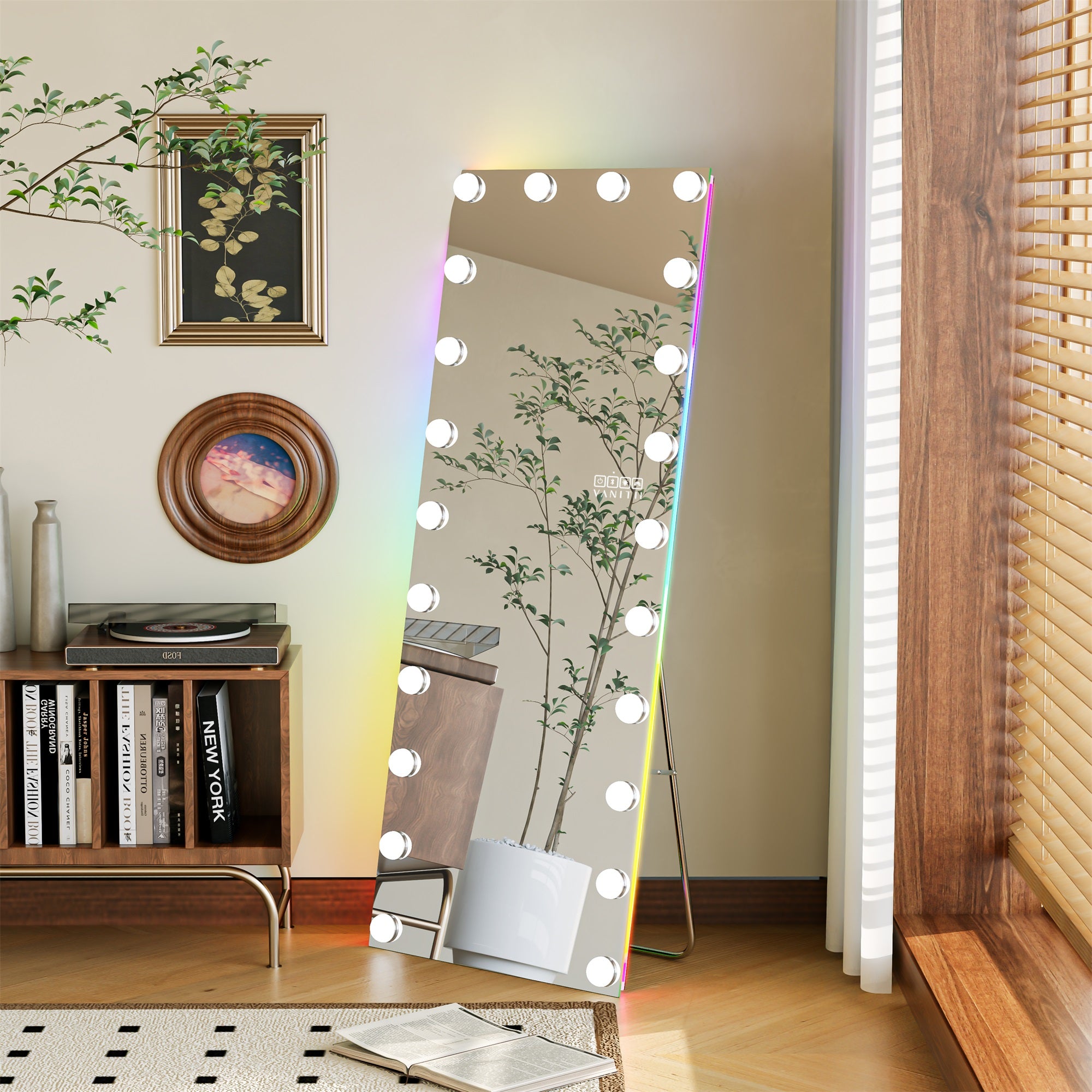 Hollywood Vanity Mirror - Full Length Vanity Mirror with Bluetooth Speaker
