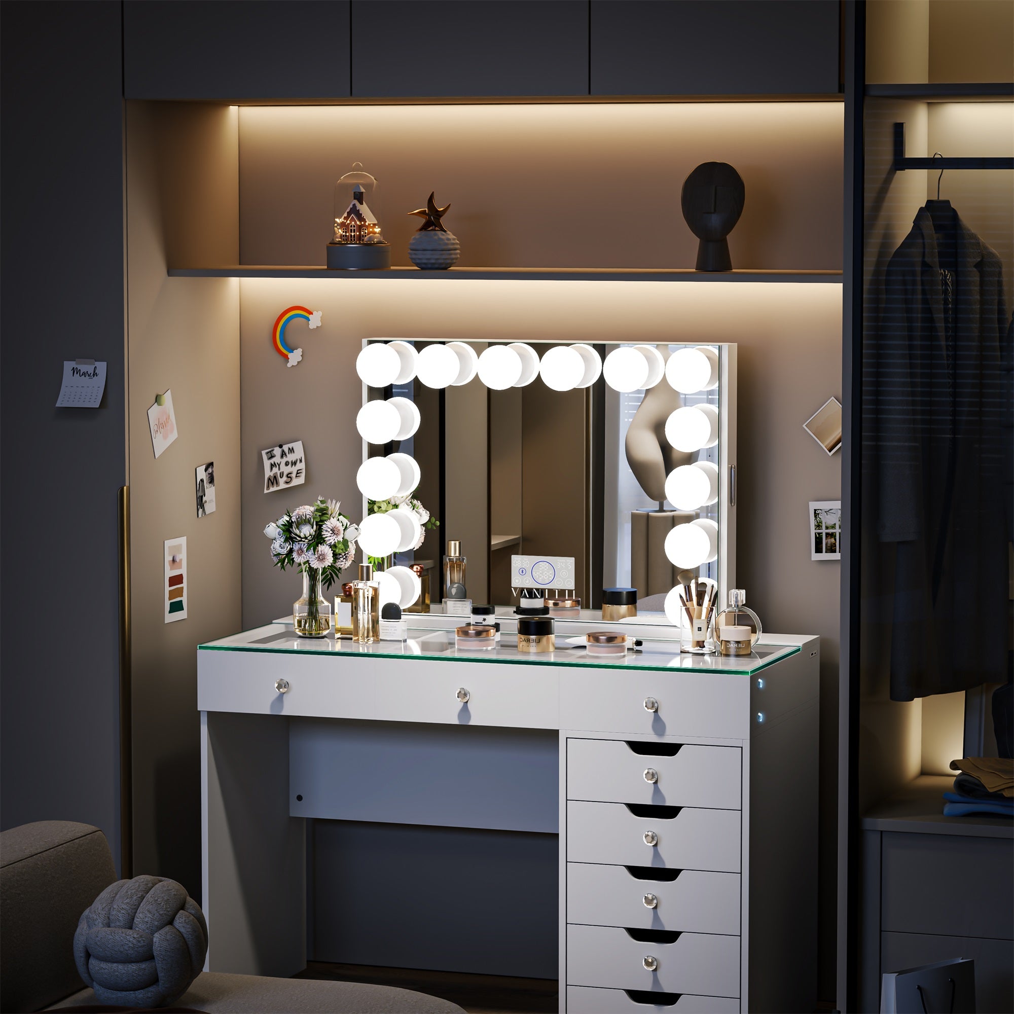 Marilyn Hollywood Vanity Mirror Pro with Jewelry Organizer