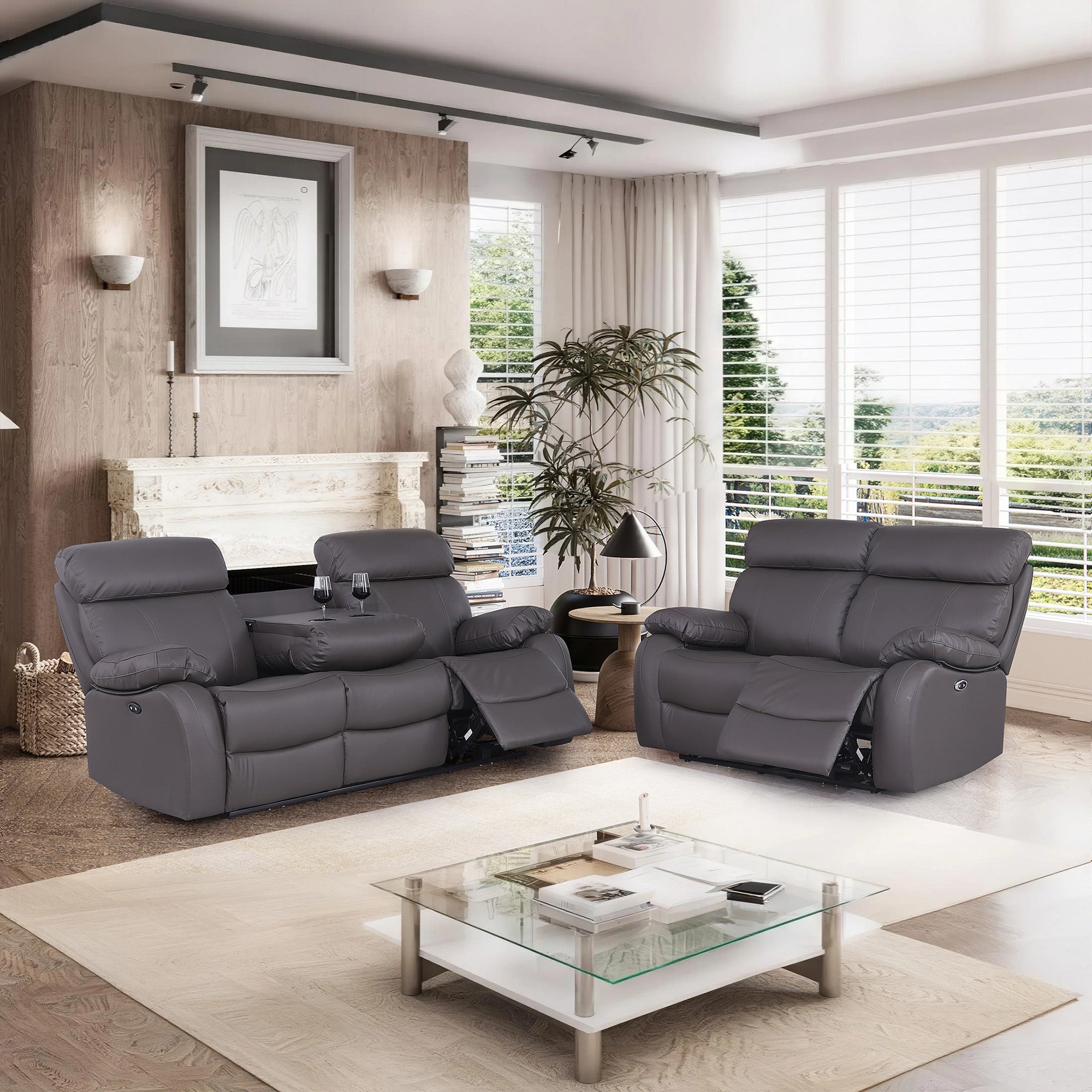 Power Recliner Sofa & Loveseat MR2041W