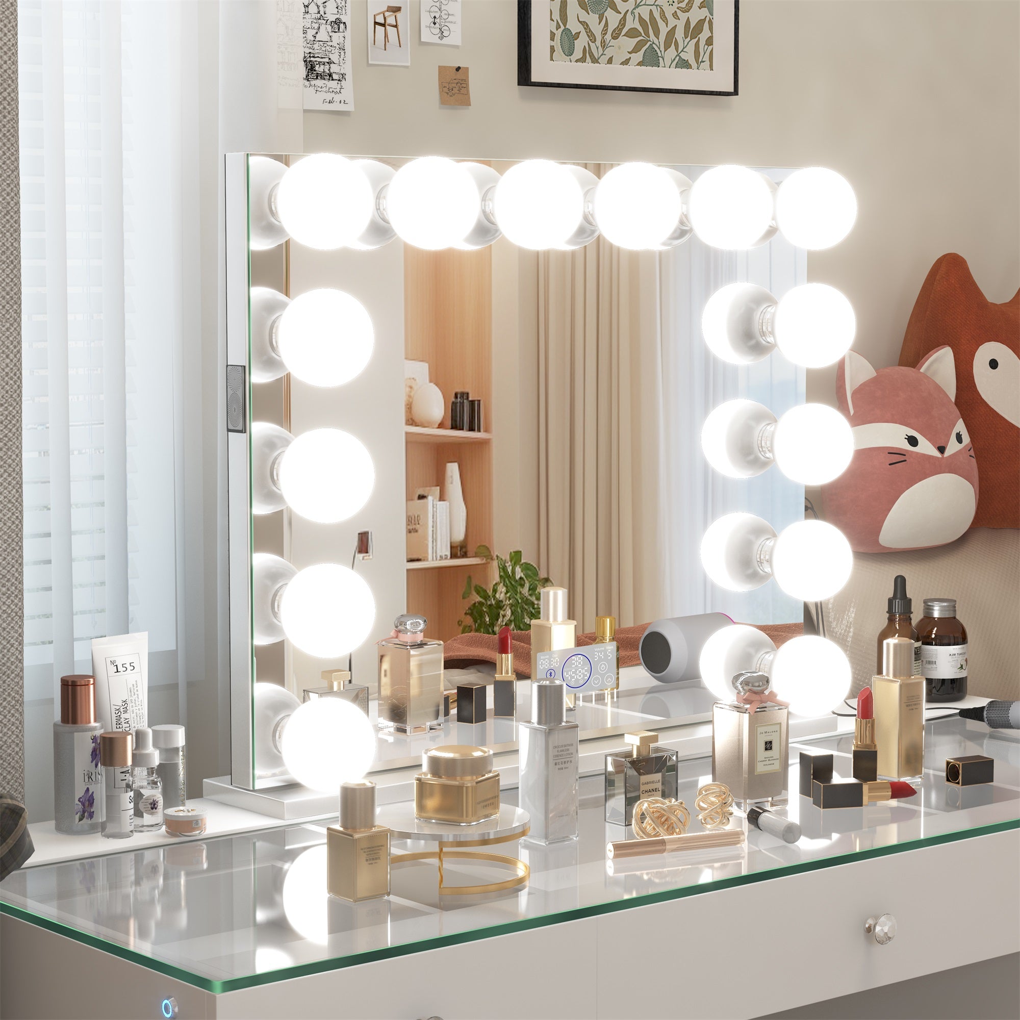 Marilyn Hollywood Vanity Mirror Pro with 14 Dimmable LED Bulbs